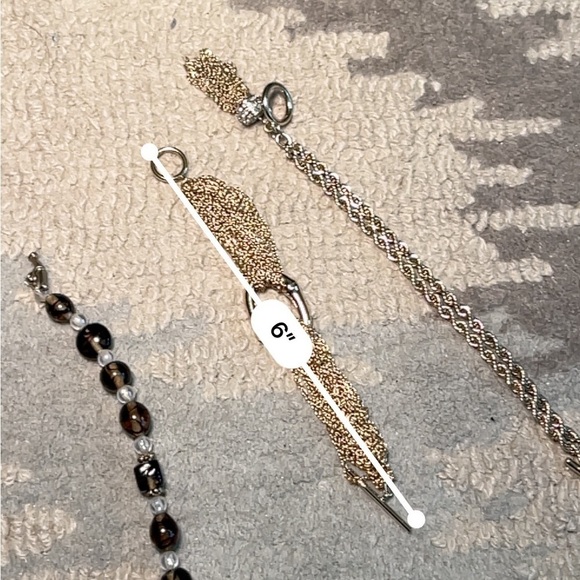 Set a three gold and beaded bracelets - Picture 7 of 8